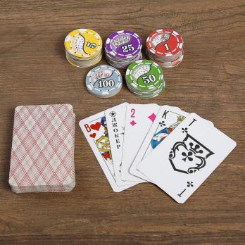 Покер, набор для игры (карты 52 листа, фишки 88 шт.) 3809538