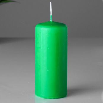 Свеча 17 см d 7 cm  зеленая яркая