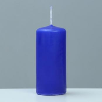 Свеча 17 см d 7 cm  синяя