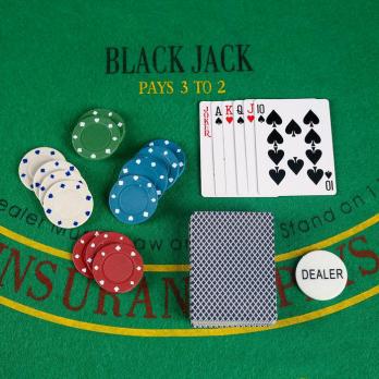 Покер, набор для игры (карты 2 колоды микс, фишки 100 шт), без номинала 20х20 см 288707