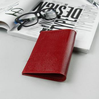 Обложка для паспорта 11к-73, 9,5*0,3*13,7, игуана красный 160809