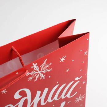 Пакет подарочный ламинированный горизонтальный «Новогодний подарок», L 40 x 31 × 9 см 4262329