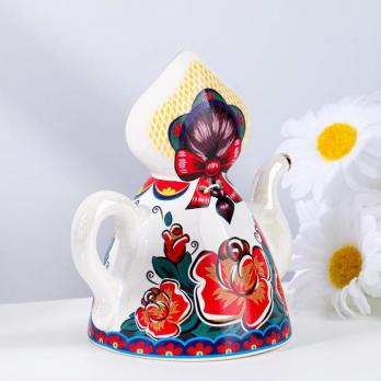 Колокольчик Кукла на чайнике, 10 см, микс  6385387