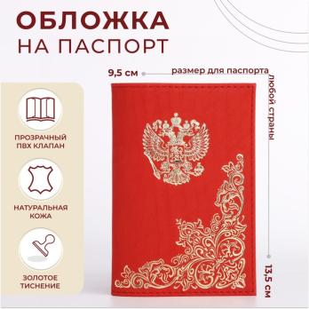 Обложка для паспорта, 9,5*0,3*13,5  
